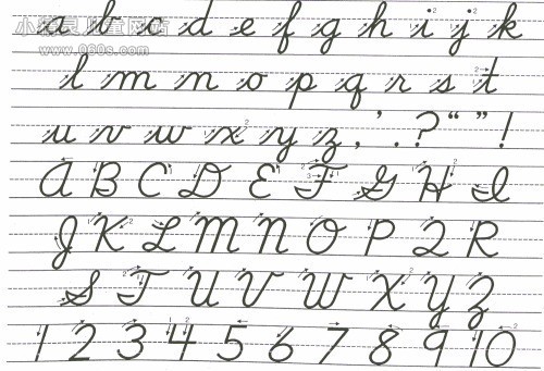 26个字母大小写书写格式